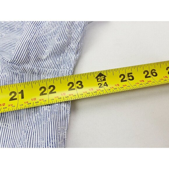 Robert Graham Classic Fit Size Medium Mens Navy White Stripe Paisley Shirt NWT - Picture 2 of 13